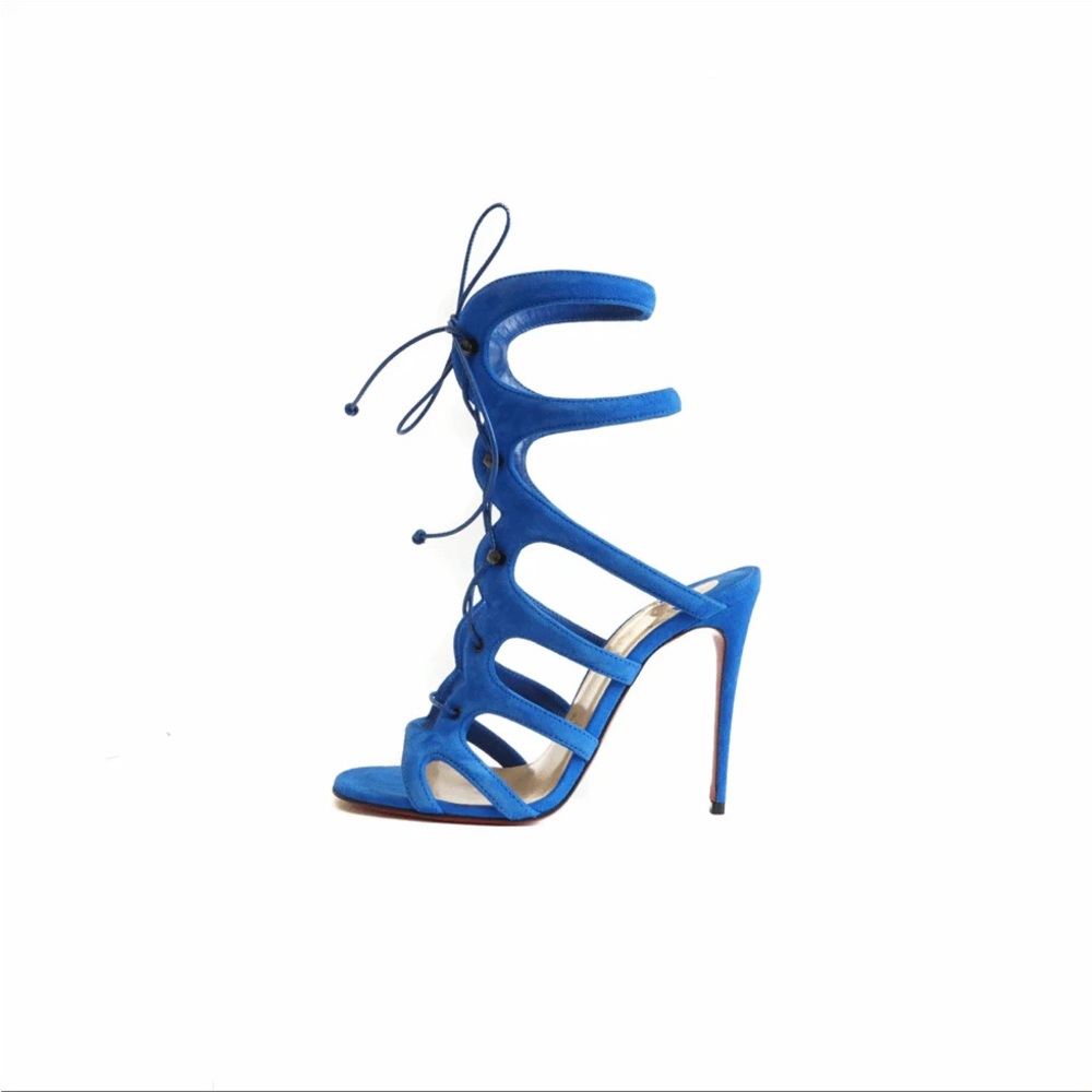 💕Christian Louboutin💕 Blue Strappy Heels